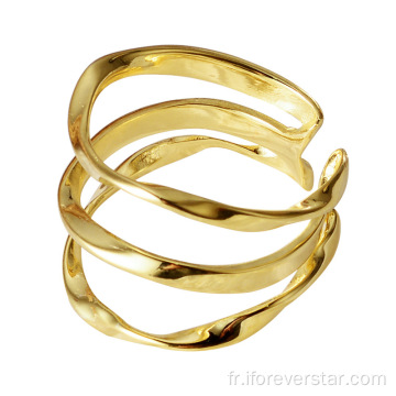 Argent unique 925 Anneaux Femmes Anneaux Gold Plated